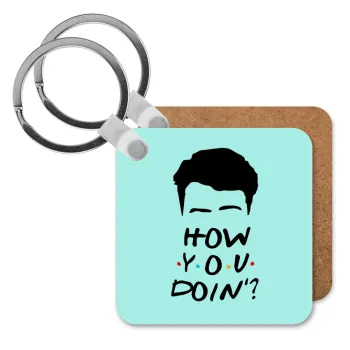 Friends how you doin?, Μπρελόκ Ξύλινο τετράγωνο MDF