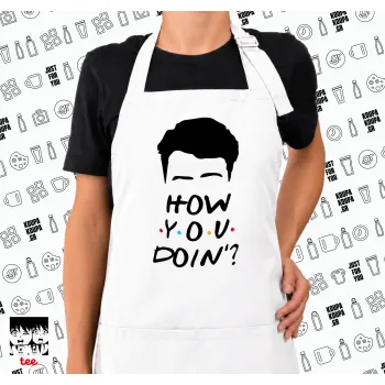 Friends how you doin?, Ποδιά μακριά Σεφ ολόσωμη με τσέπες white (ΕΝΗΛΙΚΩΝ)