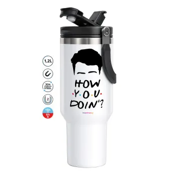Friends how you doin?, Mega Stainless steel Tumbler with lid, double wall 1,2L
