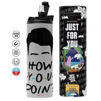 Friends how you doin?, Tumbler stainless steel GREY 600ml