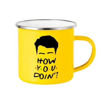 Friends how you doin?, Κούπα Μεταλλική εμαγιέ Κίτρινη 360ml