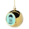 Golden Christmas tree ball ornament 8cm