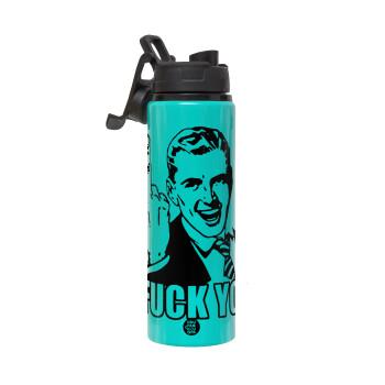 The finger, Metallic water bottle with safety lid, 850ml aluminum