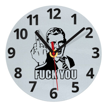 The finger, Ρολόι τοίχου γυάλινο (20cm)