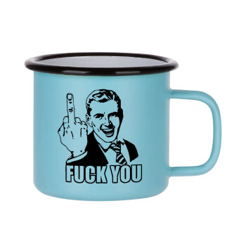 The finger, Κούπα Μεταλλική εμαγιέ ΜΑΤ σιέλ 360ml