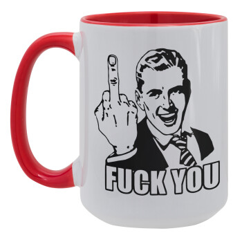 The finger, Κούπα Mega 15oz, κεραμική Κόκκινη, 450ml