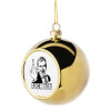 Golden Christmas tree ball ornament 8cm