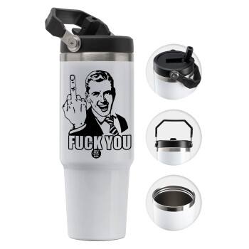 The finger, 30oz stainless Steel Tumbler with Handle
