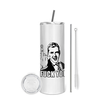 The finger, Tumbler stainless steel 600ml, with metal straw & cleaning brush