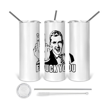 The finger, Tumbler stainless steel 600ml, with metal straw & cleaning brush