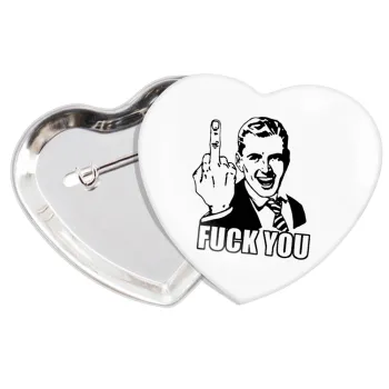 The finger, Κονκάρδα παραμάνα καρδιά (57x52mm)