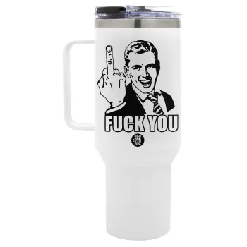 The finger, Mega Tumbler με καπάκι, διπλού τοιχώματος (θερμό) 1,2L