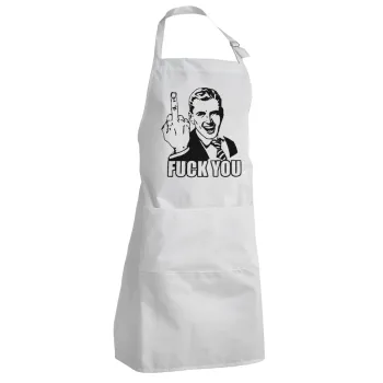 The finger, Adult Chef Apron (with sliders and 2 pockets)