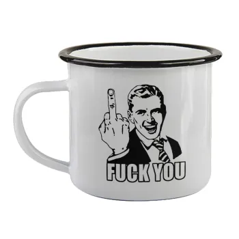 The finger, Κούπα εμαγιέ με μαύρο χείλος 360ml