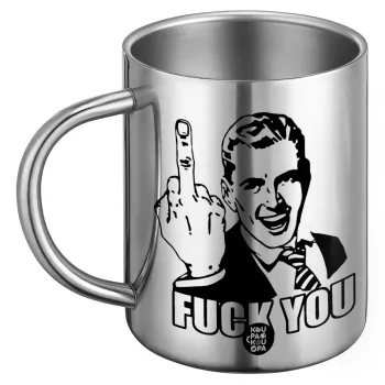 The finger, Ανοξείδωτη Μεταλλική Κούπα 450ml - Διπλού Τοιχώματος