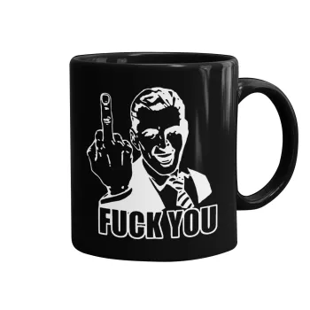 The finger, Κούπα Μαύρη, κεραμική, 330ml