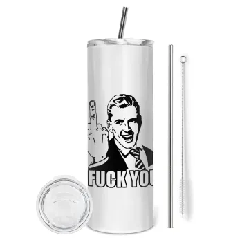 The finger, Tumbler stainless steel 600ml, with metal straw & cleaning brush