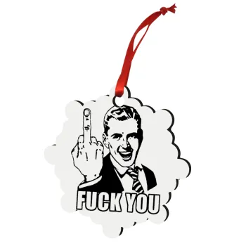 The finger, Στολίδι Χριστουγεννιάτικο στολίδι snowflake ξύλινο 7.5cm