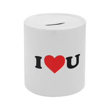 I ❤️ U, Κουμπαράς πορσελάνης με τάπα