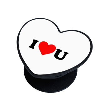 I ❤️ U, Phone Holders Stand  καρδιά Μαύρο Βάση Στήριξης Κινητού στο Χέρι