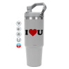 GREY color, 890ml (30oz) stainless Steel Tumbler with Handle