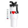 Mega Stainless steel Tumbler with lid, double wall 1,2L