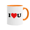 Mug colored orange, ceramic, 330ml