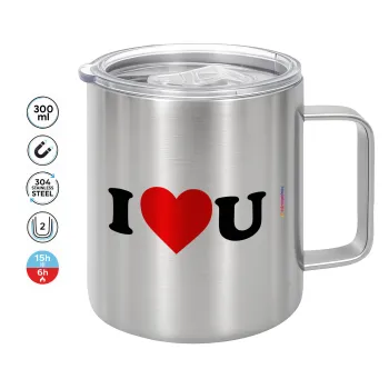 I ❤️ U, Κούπα Ανοξείδωτη διπλού τοιχώματος 300ml
