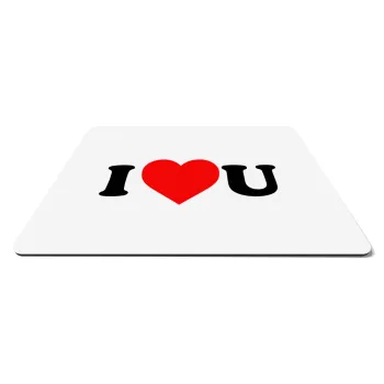 I ❤️ U, Mousepad rect 27x19cm