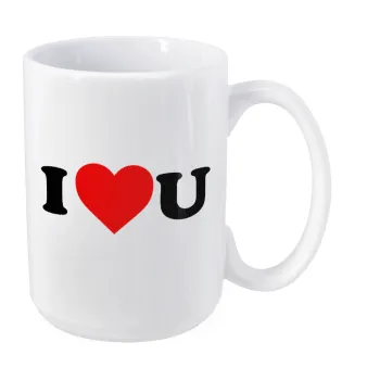 I ❤️ U, Κούπα Mega, κεραμική, 450ml
