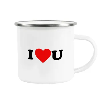 I ❤️ U, Κούπα Μεταλλική εμαγιέ λευκη 360ml