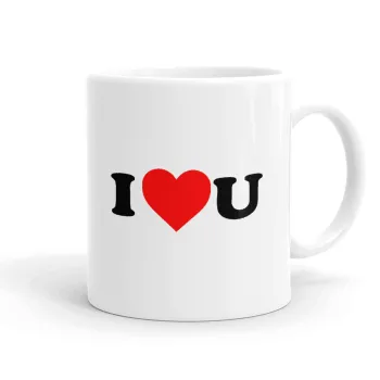 I ❤️ U, Κούπα, κεραμική, 330ml