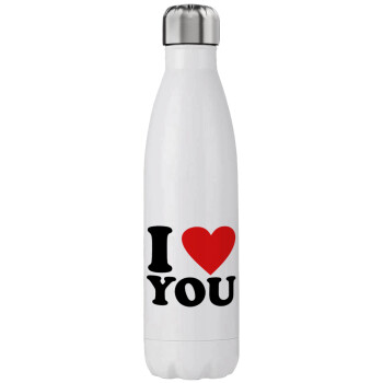I LOVE YOU, Stainless steel, double-walled, 750ml