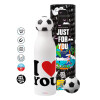 Soccer Metal mug thermos, double wall, 550ml