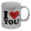 Mug ceramic marble style, 330ml