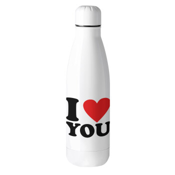 I LOVE YOU, Metal mug thermos (Stainless steel), 500ml