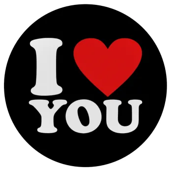 I LOVE YOU, Mousepad Στρογγυλό 20cm
