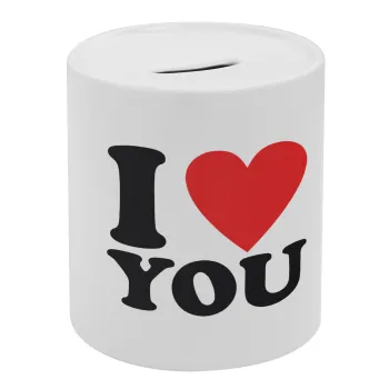 I LOVE YOU, Κουμπαράς πορσελάνης με τάπα