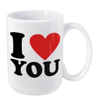 I LOVE YOU, Κούπα Mega, κεραμική, 450ml