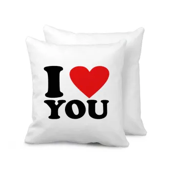 I LOVE YOU, Sofa cushion 40x40cm includes filling