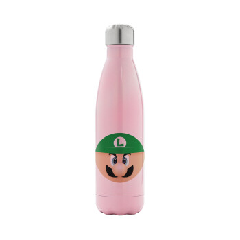 Luigi flat, Metal mug thermos Pink Iridiscent (Stainless steel), double wall, 500ml