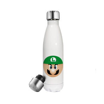 Luigi flat, Metal mug thermos White (Stainless steel), double wall, 500ml