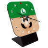 Luigi flat, Επιτραπέζιο ρολόι ξύλινο με δείκτες (10cm)