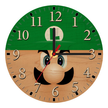 Luigi flat, Ρολόι τοίχου ξύλινο plywood (20cm)