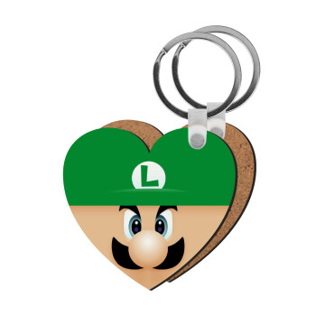 Luigi flat, Μπρελόκ Ξύλινο καρδιά MDF