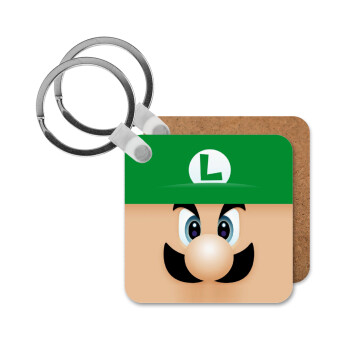 Luigi flat, Μπρελόκ Ξύλινο τετράγωνο MDF