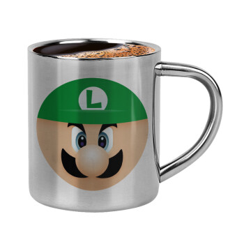 Luigi flat, Double-wall metal cup for espresso (220ml)