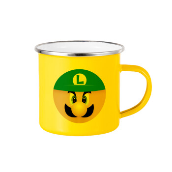 Luigi flat, Yellow Enamel Metallic Cup 360ml