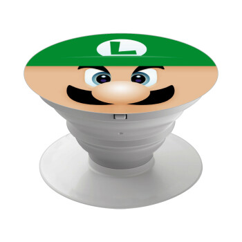 Luigi flat, Pop Socket Λευκό Βάση Στήριξης Κινητού στο Χέρι
