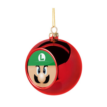 Luigi flat, Christmas tree ball Red 8cm